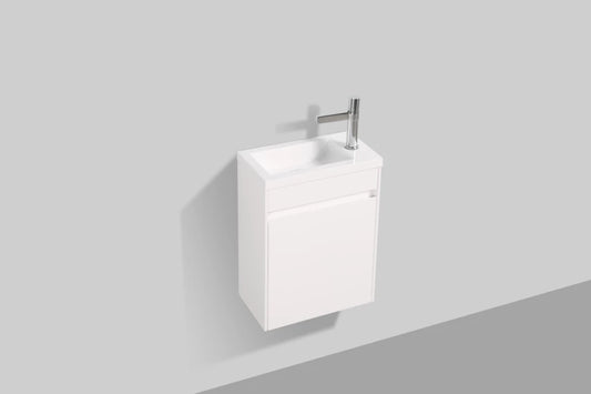 Clear Cube Enzo 400 with Double Drawer Gloss White - Includes Enzo 400 Basin White Composite