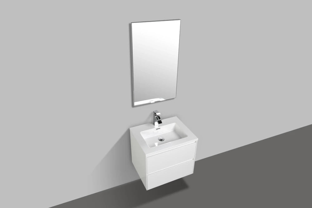 clear Cube Enzo 600 with Double Drawer  - Includes Enzo 600 Basin White Composite