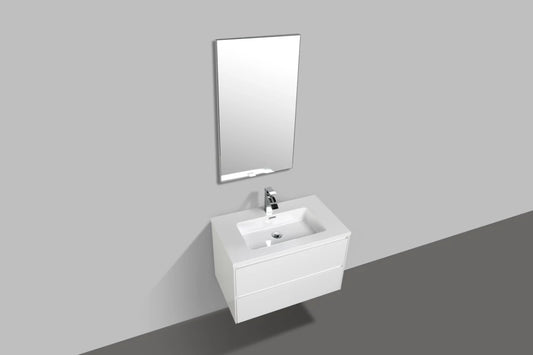 Clear Cube Enzo 800 with Double Drawer Gloss White - Includes Enzo 800 Basin White Composite