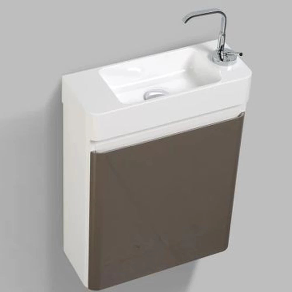 Clear Cube Milan 450 with One Door Gloss White Door with Gloss White Sides - Includes Milan 450 Basin White Composite