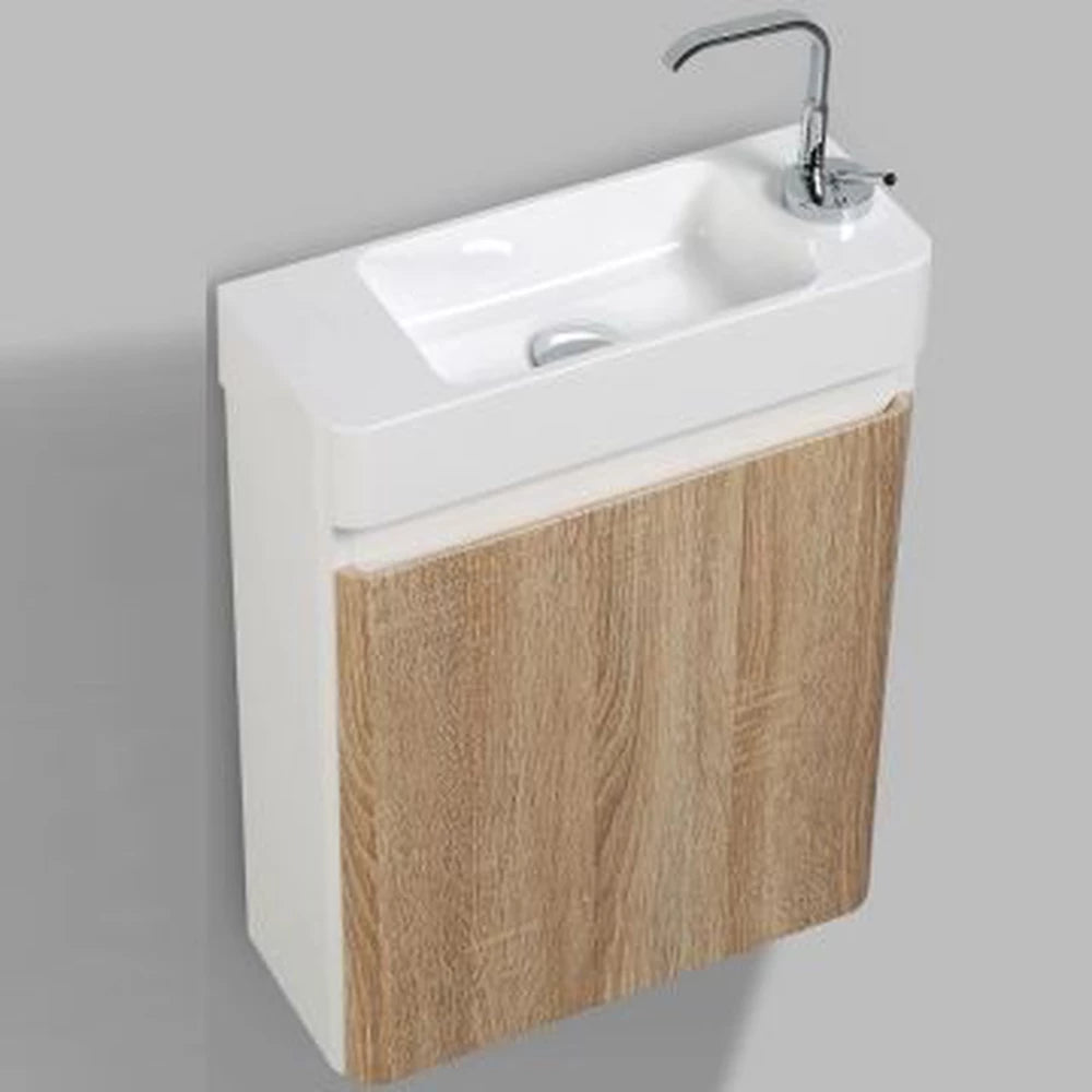Clear Cube Milan 450 with One Door Gloss White Door with Gloss White Sides - Includes Milan 450 Basin White Composite
