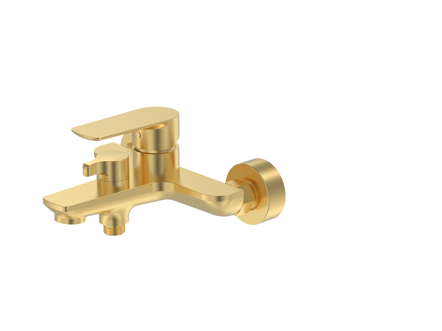 Cobra Seine Bath Mixer Exposed Wall Type Diverter No Handshower Brushed Gold