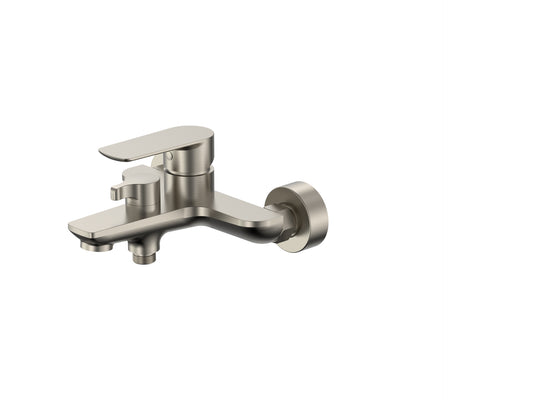 Cobra Seine Bath Mixer Exposed Wall Type Diverter No Handshower Brushed Nickel