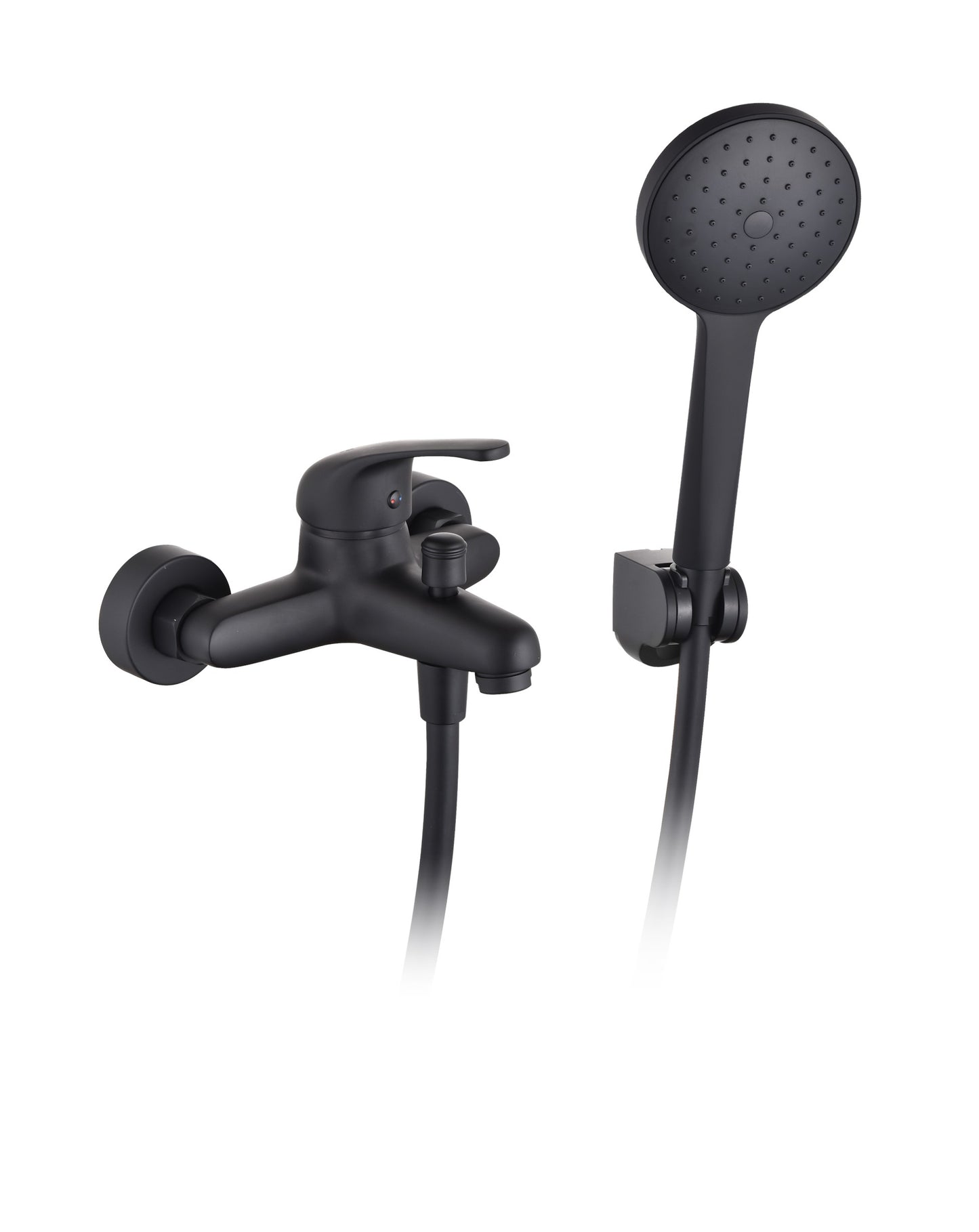 Cobra Zambezi Bath Mixer Exposed Wall Type With Handshower, Hose and Holder Matt Black