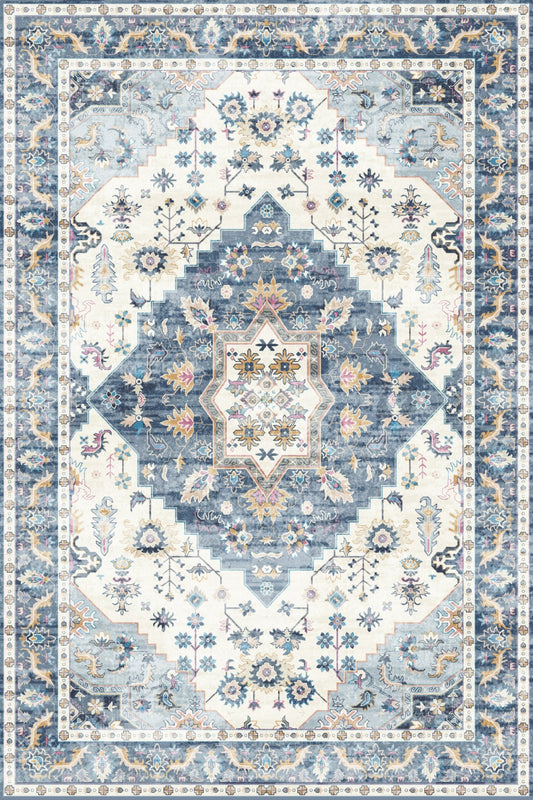 Wonder Rug Vintage Blue Blossom