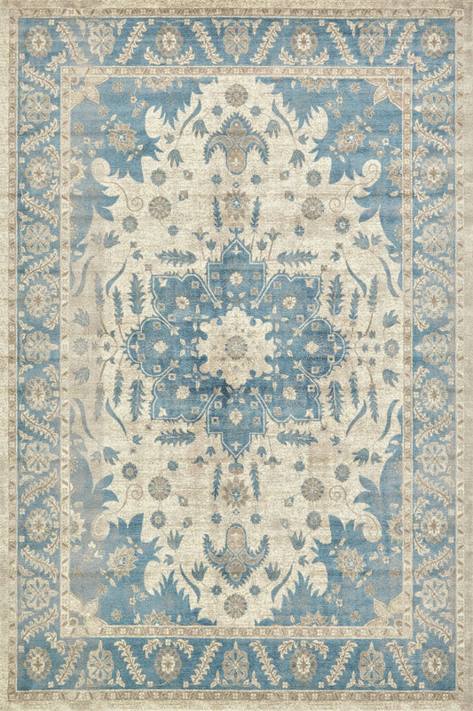 Wonder Rug Vintage Azure Medallion
